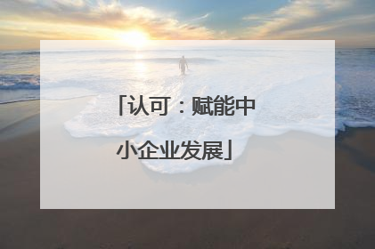 认可：赋能中小企业发展